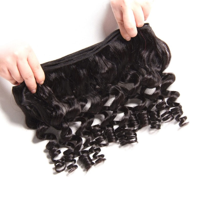 10A Grade Brazilian 3/4 Funmi Hair Human Hair bundles with 4x4 Closure